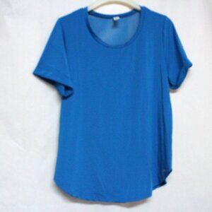 Women's NWT Marika Dry Wik Imperial Blue XL Short Sleeve Top